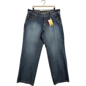 Vintage NWT Parts Faded Straight Leg Denim Jeans 36x30